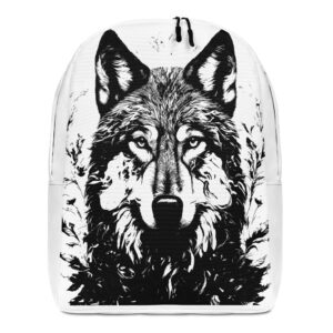 Cool wolf pattern backpack