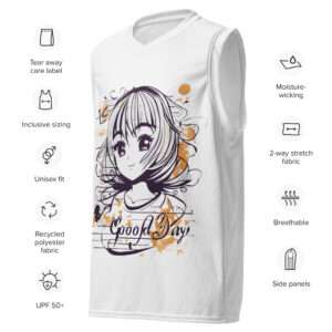 Good day-Recycled unisex basketball jersey