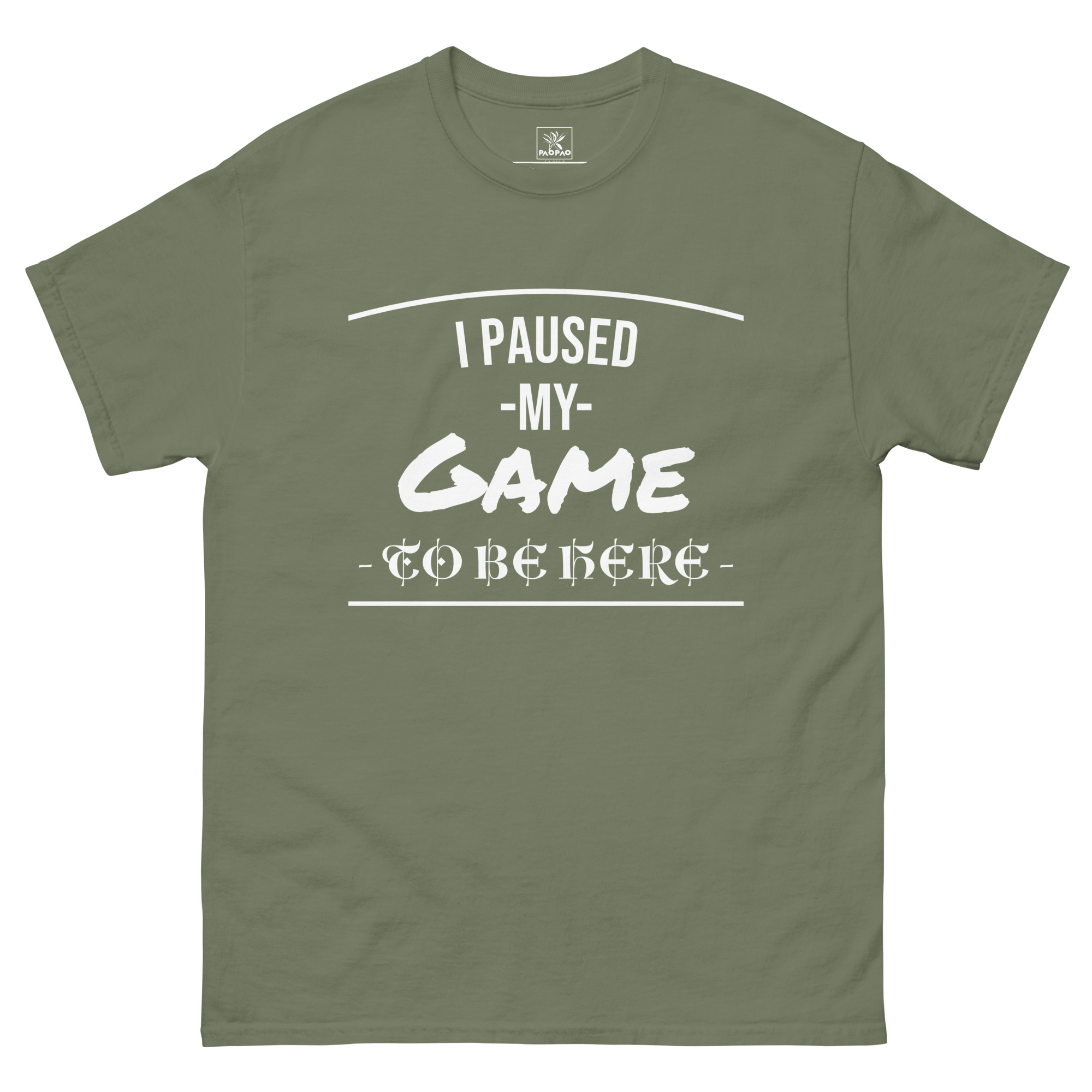 thumbnail interactive-video image 1 of I Paused My Game To Be Here – Funny Gamer T-Shirt, 100% Cotton, Crew Neck, Short Sleeve 1 of 5
