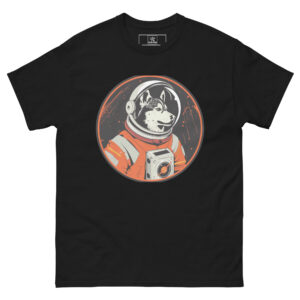 Vintage astronaut huskie T-shirt