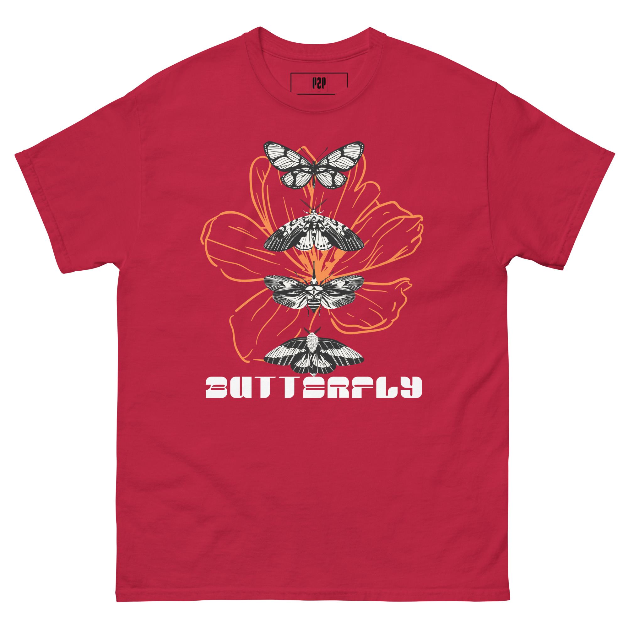Neutral Illustrated Moth Butterfly Art T-Shirt - Image 11