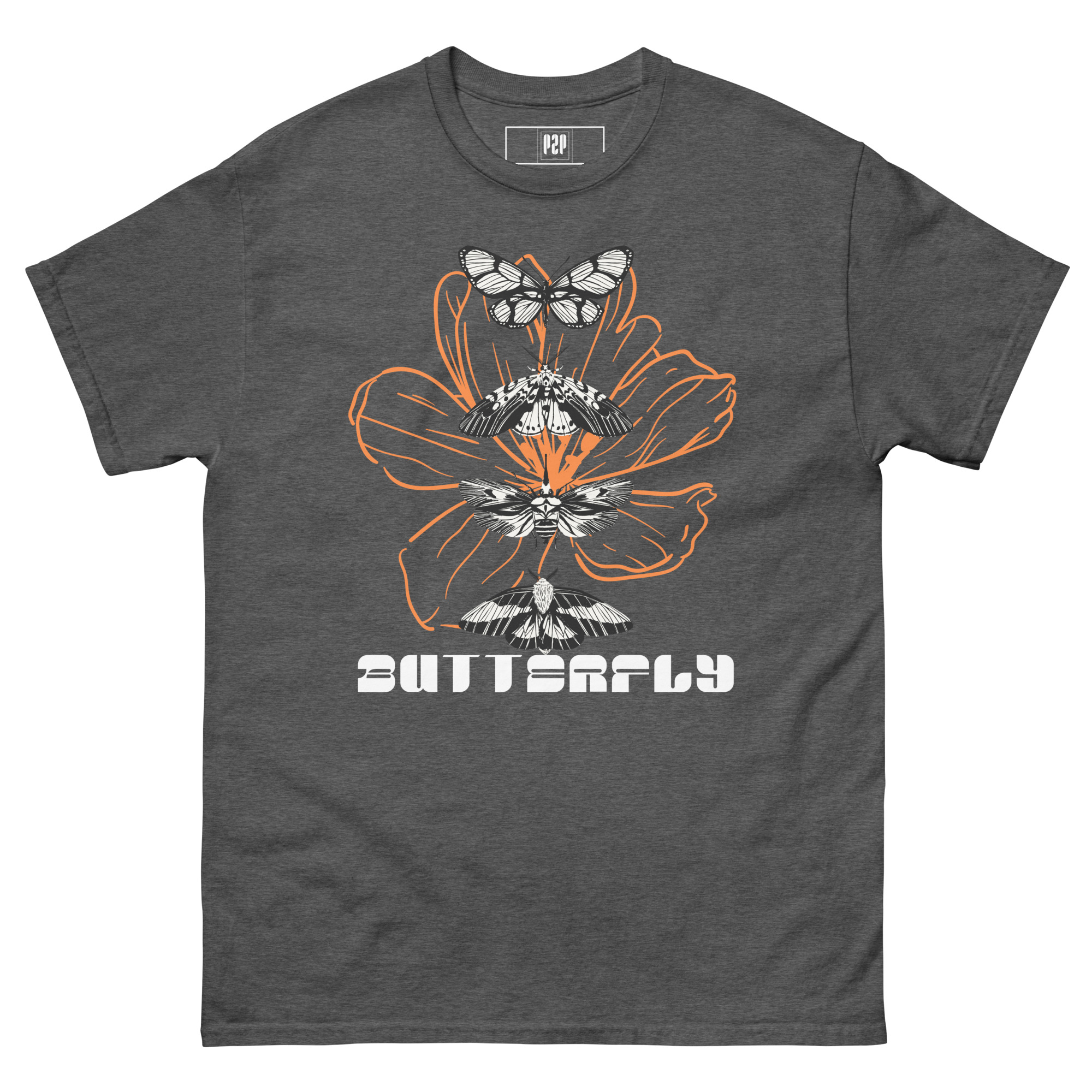 Neutral Illustrated Moth Butterfly Art T-Shirt - Image 15