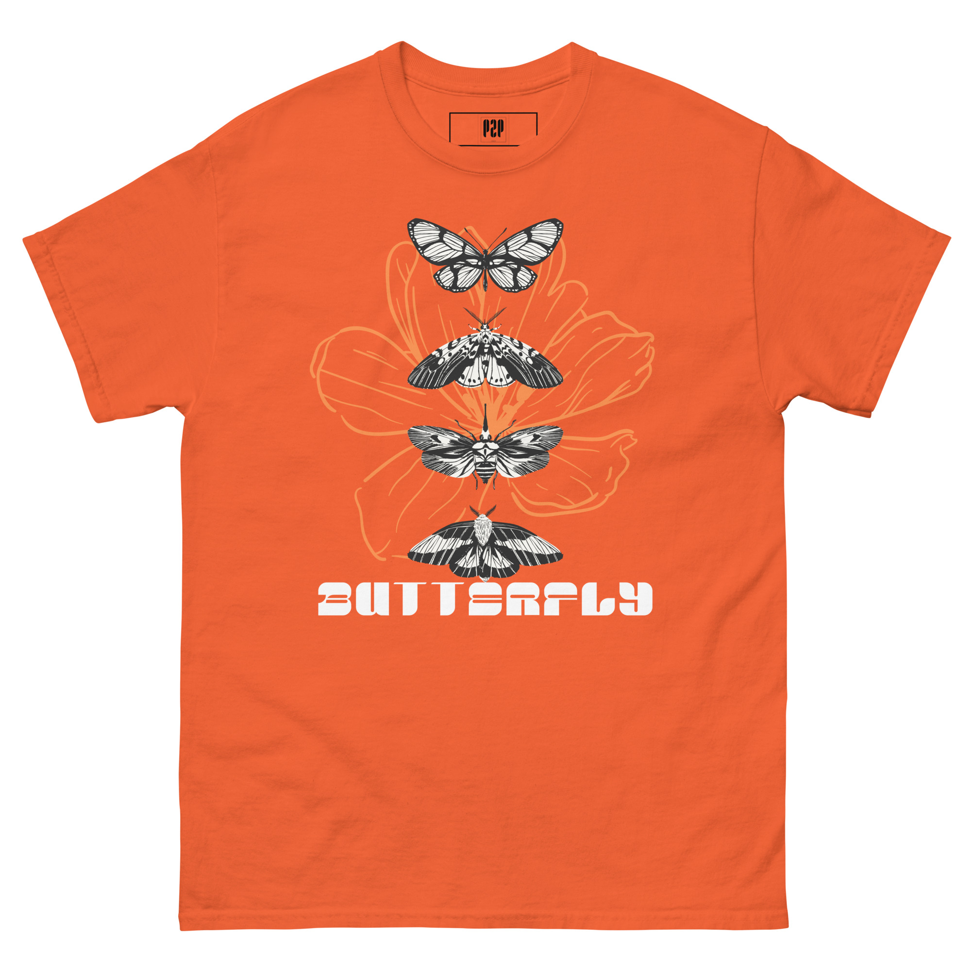 Neutral Illustrated Moth Butterfly Art T-Shirt - Image 19