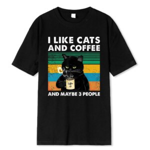 The 'Cats, Coffee & 3 People' Introvert Tee