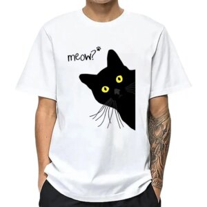 The 'Minimal Meow' Black Cat Tee