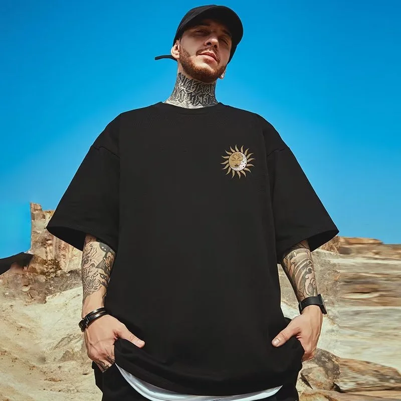 The 'Boho Flower Sun & Moon' Vintage Back Print Tee - Image 6