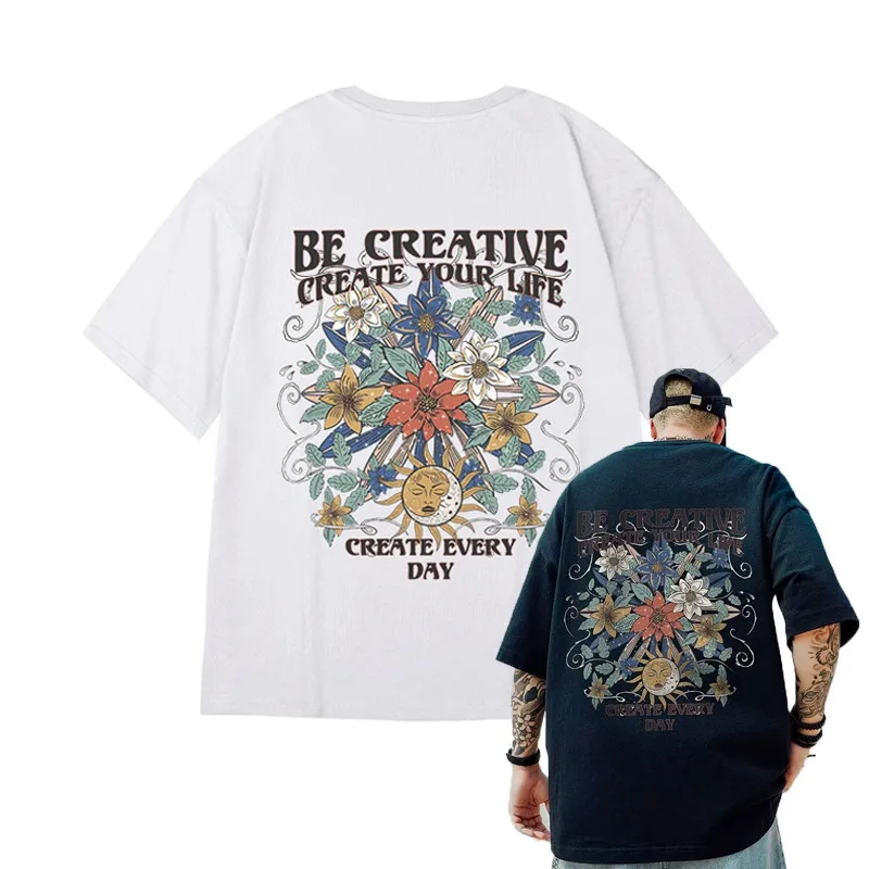 The 'Boho Flower Sun & Moon' Vintage Back Print Tee The 'Boho Flower Sun & Moon' Vintage Back Print Tee