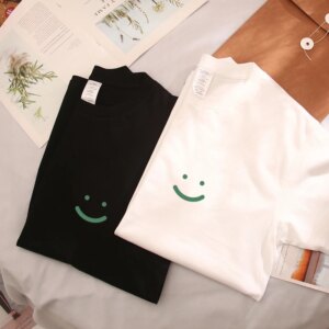 "Subtle Smile" Minimalist Couple's Graphic Tee Set