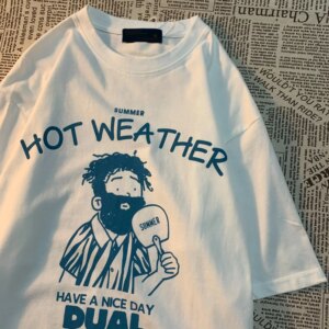 "Hot Weather Vibe" Ironic Summer Comic Back Tee