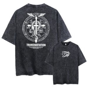 "Transmutation Circle" Acid Wash Alchemy Back Tee