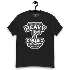 Heavy Drilling Action Y2K Streetwear Graphic Tee