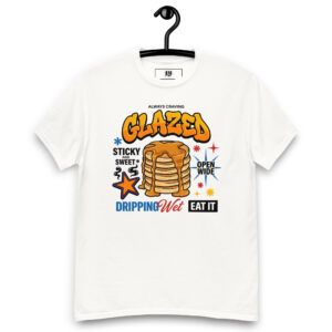 Dripping Wet Glazed Pancakes Y2K Streetwear Graphic Tee